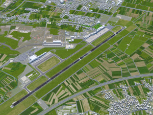 Zagreb Franjo Tudjman Airport 10km 3D-Modell