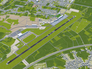 Zagreb Franjo Tudjman Airport 10km 3D-Modell