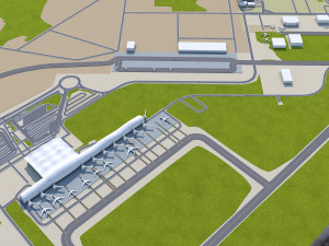 Zagreb Franjo Tudjman Airport 10km 3D-Modell