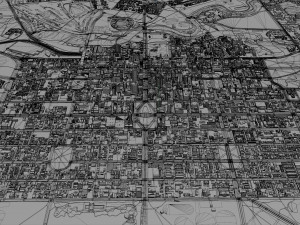 Adelaide Downtown city australia 8km 3D Model