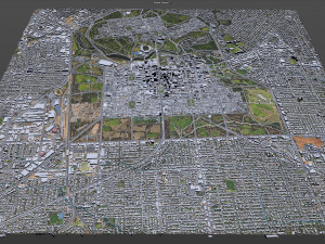 Adelaide Downtown city australia 8km 3D Model