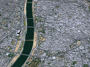 Ahmedabad Downtown city Gujarat India 6km Model 3D