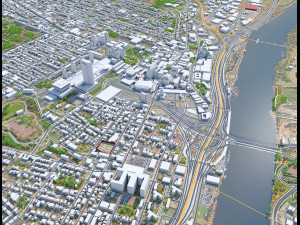 Albany ny Downtown city usa 8km Modelo 3D
