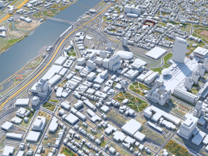 Albany ny Downtown city usa 8km Modelo 3D
