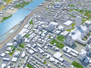Albany ny Downtown city usa 8km Modelo 3D