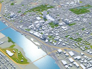 Albany ny Downtown city usa 8km Modelo 3D
