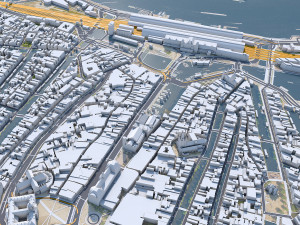 Amsterdam Downtown city netherlands 8km 3Dモデル