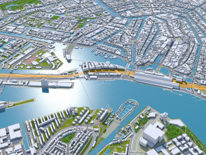 Amsterdam Downtown city netherlands 8km 3Dモデル