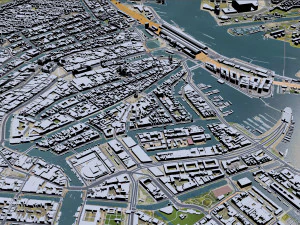 Amsterdam Downtown city netherlands 8km 3D Model