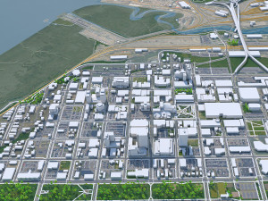 Anchorage Downtown city Alaska USA 15km 3D-Modell