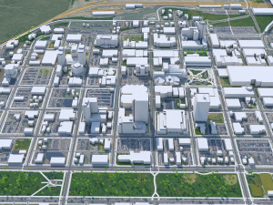 Anchorage Downtown city Alaska USA 15km 3D-Modell