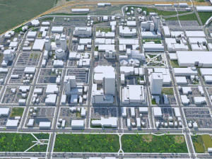 Anchorage Downtown city Alaska USA 15km 3D Model