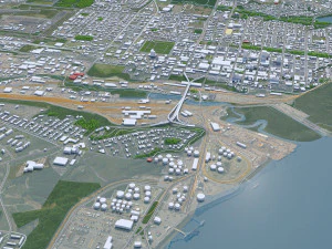 Anchorage Downtown city Alaska USA 15km 3D Model