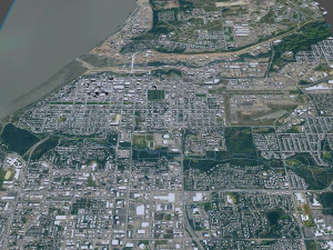 Anchorage Downtown city Alaska USA 15km 3D Model