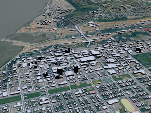 Anchorage Downtown city Alaska USA 15km 3D-Modell