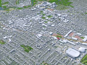 Ann Arbor Downtown city Michigan USA 8km Modello 3D