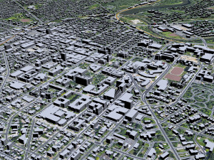 Ann Arbor Downtown city Michigan USA 8km Modello 3D