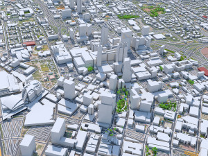 Atlanta Downtown City Georgia USA 8km 3Dモデル