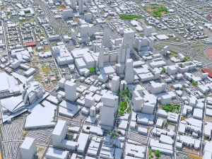 Atlanta Downtown City Ge&oacute;rgia EUA 8 km Modelo 3D