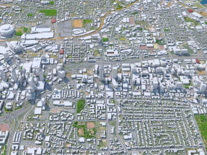 Atlanta Downtown City Ge&oacute;rgia EUA 8 km Modelo 3D