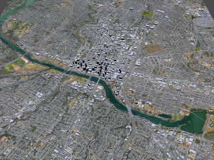 Austin Downtown City Texas 10km Modello 3D