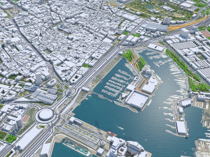 Barcelona Downtown City Spain 10km Modello 3D