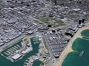 Barcelona Downtown City Spain 10km Modello 3D