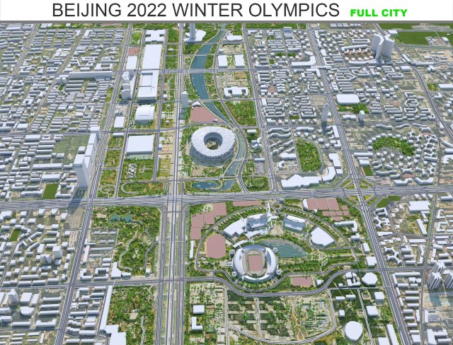 Beijing 2022 Winter Olympics 10km Model 3D .c4d .max .obj .3ds .fbx .stl .blend 