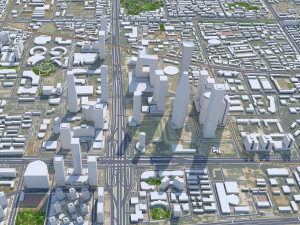 Beijing Central Business District 8km 3D Model