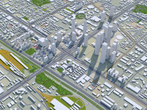 Beijing Central Business District 8km 3D Model