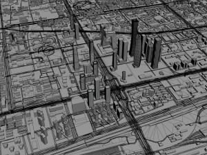 Beijing Central Business District 8km 3D Model