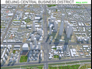 Quartier central des affaires de P&eacute;kin 8 km Modèle 3D