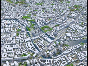 Berlin Downtown City Germany 10km 3D Model