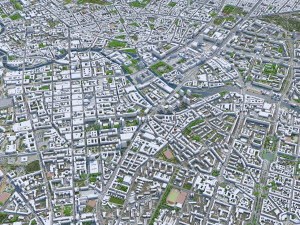 Berlin Downtown City Germany 10km 3D Модель