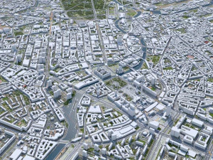 Berlin Downtown City Germany 10km 3D Model
