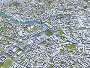 Berlin Downtown City Germany 10km 3D Model