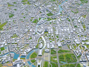 Berlin Downtown City Germany 10km 3D Model