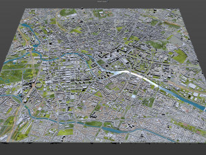 Berlin Downtown City Germany 10km 3D Модель