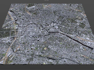 Berlin Downtown City Germany 10km 3D Model