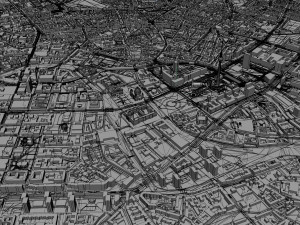 Berlin Downtown City Germany 10km 3D Модель