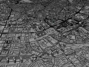 Berlin Downtown City Germany 10km 3D Model