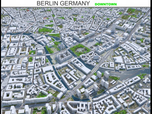 Berlin Downtown City Germany 10km 3D Model