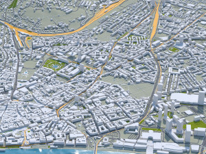 Bratislava Terrain 30km 3D 模型