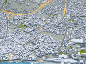 Bratislava Terrain 30km 3D Model