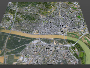 Bratislava Downtown city Slovakia 10km 3D Model