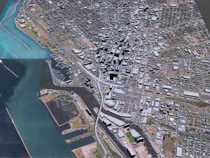 Buffalo Downtown city New York USA 6km Modello 3D