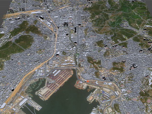 Busan Downtown city South Korea 8km 3D Модель