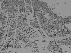 Busan Downtown city South Korea 8km 3D Model