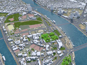 Cairo Downtown city Egypt 10km 3D Model