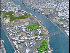 Cairo Downtown city Egypt 10km 3D Model